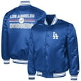 thumbnail image 1 of Men's Starter Royal Los Angeles Dodgers Printed Logo Varsity Full-Snap Satin Jacket, 1 of 3