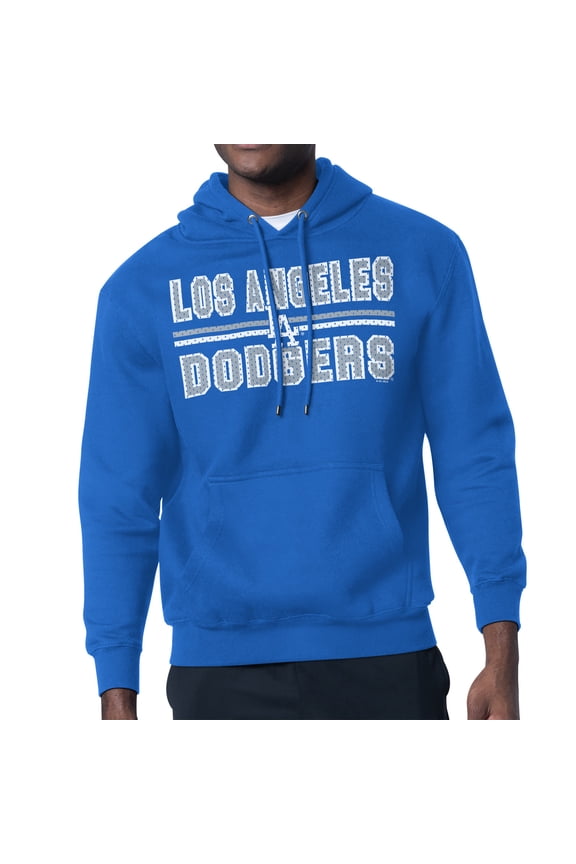 Men's Starter Royal Los Angeles Dodgers Team Mesh Print Graphic Pullover Hoodie
