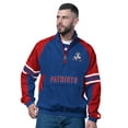 thumbnail image 1 of Men's Starter Royal New England Patriots Vintage Logo Prospect Half-Zip Pullover, 1 of 3