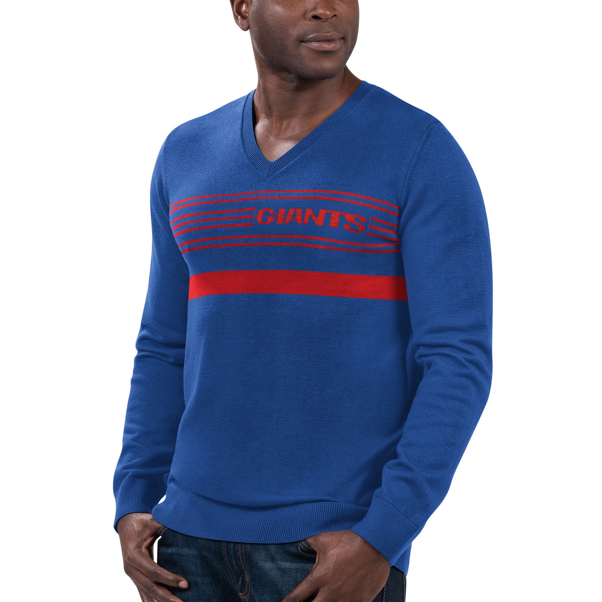 Men's Starter Royal New York Giants Legacy Collection VNeck Pullover