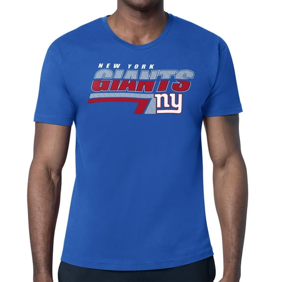 Men's Starter Royal New York Giants Logo Push Graphic T-Shirt