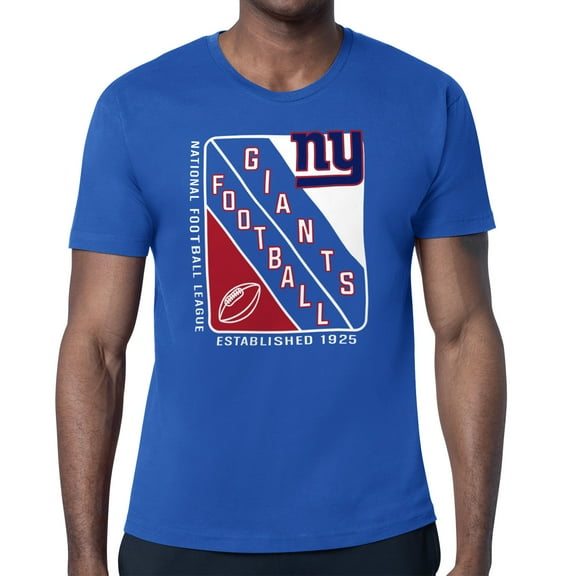 Men's Starter Royal New York Giants Shield Logo T-Shirt
