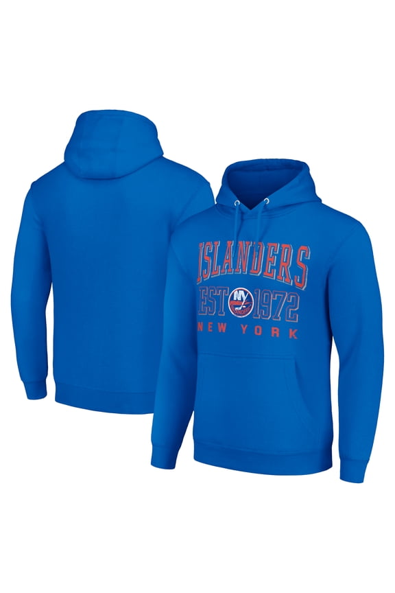 Men's Starter Royal New York Islanders Retro Graphic Pullover Hoodie