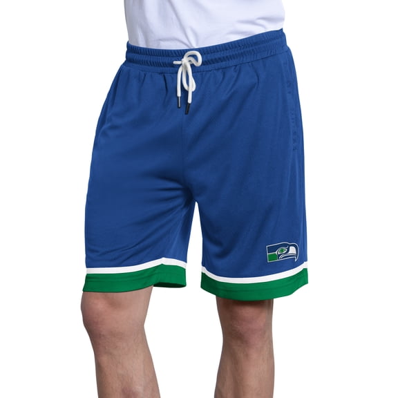 Men's Starter Royal Seattle Seahawks Throwback Power Play Mesh Shorts