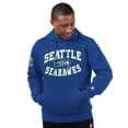 thumbnail image 1 of Men's Starter  Royal Seattle Seahawks Thursday Night Gridiron Vintage Logo Pullover Hoodie, 1 of 2