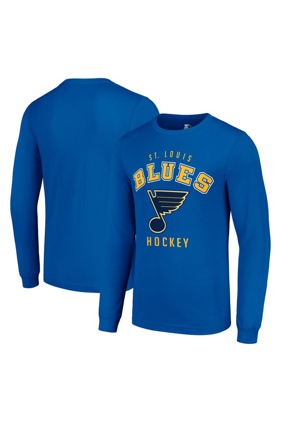 Men's Starter Royal St. Louis Blues Logo Long Sleeve T-Shirt