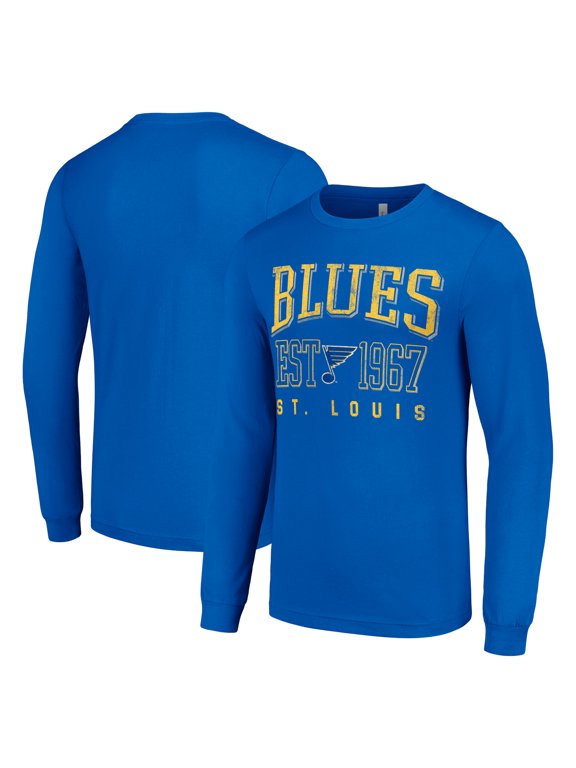 Men's Starter Royal St. Louis Blues Retro Graphic Long Sleeve Crew T-Shirt