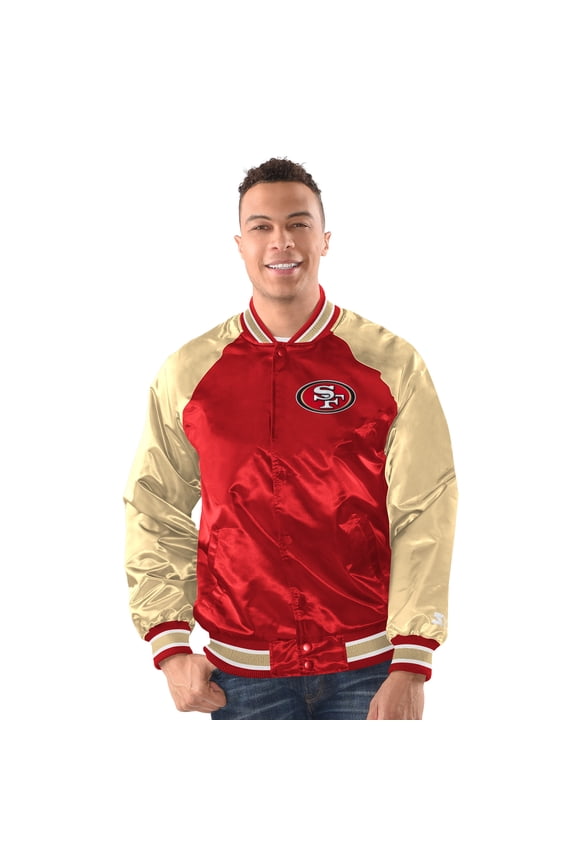 Men's Starter  Scarlet/Gold San Francisco 49ers Inductee Full-Snap Varsity Jacket