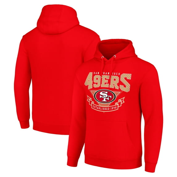 Men's Starter Scarlet San Francisco 49ers -80s Inspired Pullover Hoodie