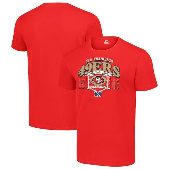 Men's Starter Scarlet San Francisco 49ers -80s Inspired T-Shirt