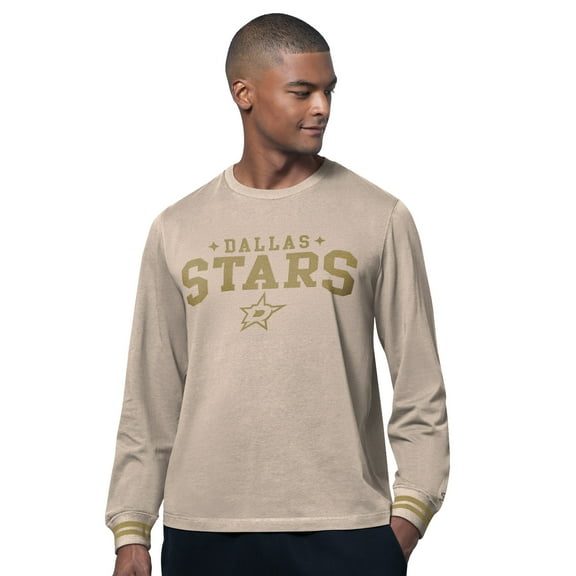 Men's Starter  Tan Dallas Stars Field Long Sleeve T-Shirt
