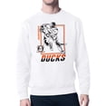 thumbnail image 1 of Men's Starter White Anaheim Ducks Player Grid Fleece Pullover Sweatshirt, 1 of 3