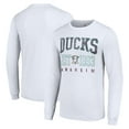thumbnail image 1 of Men's Starter White Anaheim Ducks Retro Graphic Long Sleeve Crew T-Shirt, 1 of 3