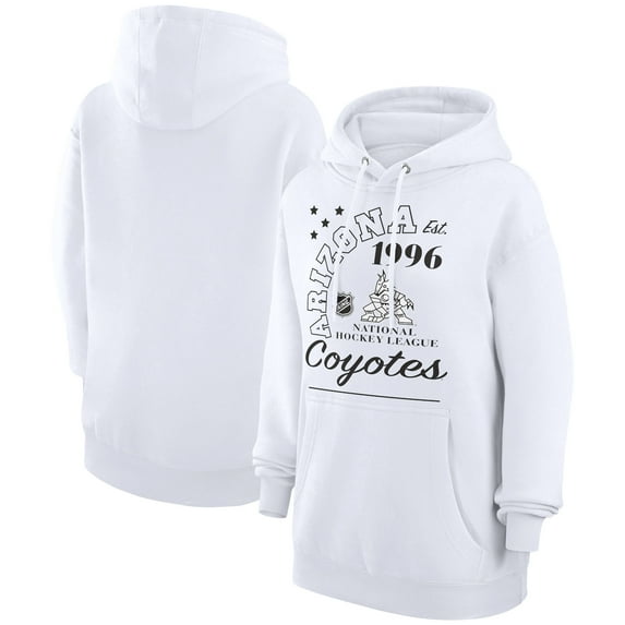 Men's Starter White Arizona Coyotes Arch City Team Graphic Fleece Pullover Hoodie