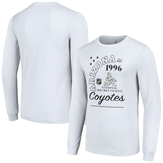 Men's Starter White Arizona Coyotes Arch City Theme Graphic Long Sleeve T-Shirt