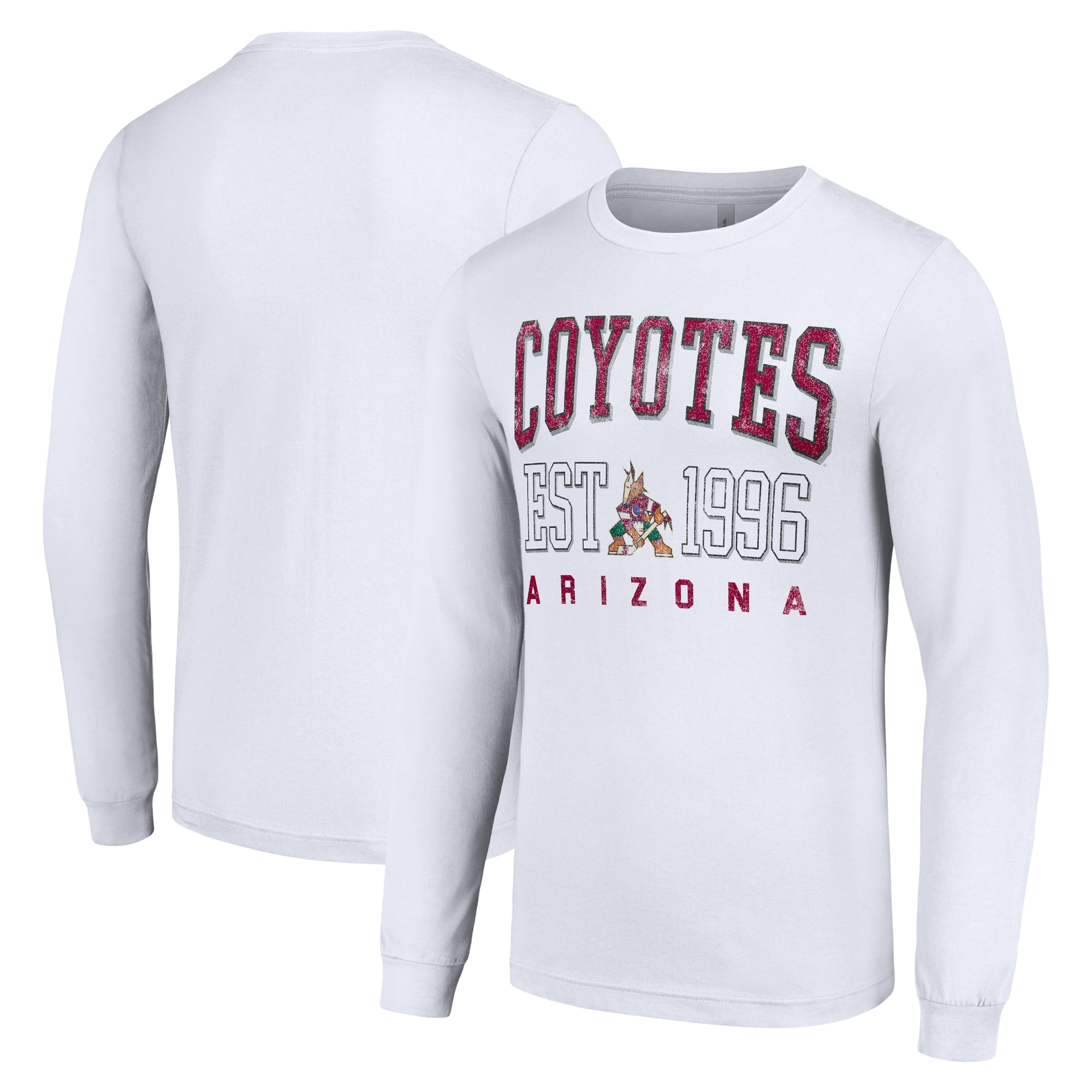 Men s Starter White Arizona Coyotes Logo Graphic Long Sleeve T Shirt Walmart