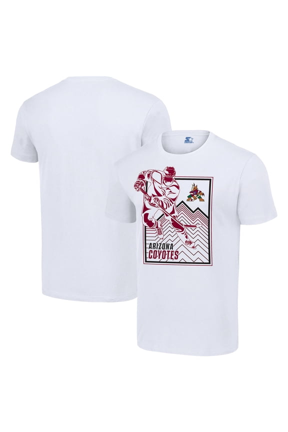 Men's Starter White Arizona Coyotes Player Grid T-Shirt