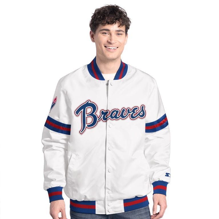 Men's-Starter White Atlanta Braves Cooperstown Scout Full-Snap