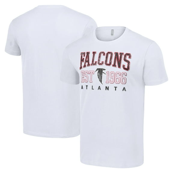 Men's Starter White Atlanta Falcons Throwback Logo T-Shirt