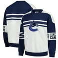 thumbnail image 1 of Men's-Starter  White/Blue Vancouver Canucks Defense Fleece Crewneck Pullover Sweatshirt, 1 of 3