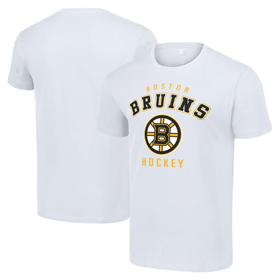 Men's Starter White Boston Bruins Logo T-Shirt