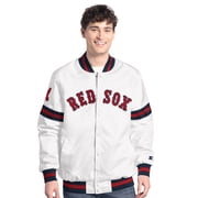 Mens-Starter White Boston Red Sox Cooperstown Scout Full-Snap Varsity Jacket