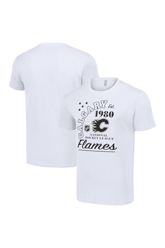 Men's Starter  White Calgary Flames Arch City Team Graphic T-Shirt
