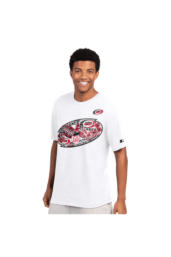 Men's Starter  White Carolina Hurricanes 2026 Stanley Cup Champions Prime Time T-Shirt