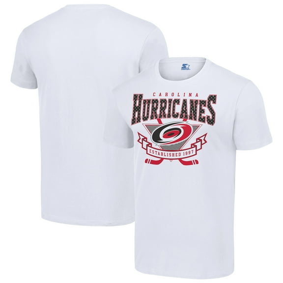Men's Starter White Carolina Hurricanes Team Logo Graphic T-Shirt