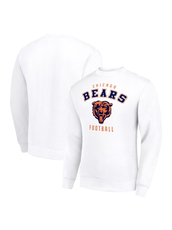 Men's Starter White Chicago Bears Team Logo Pullover Sweatshirt