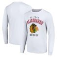 thumbnail image 1 of Men's Starter White Chicago Blackhawks Logo Long Sleeve T-Shirt, 1 of 3