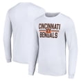 thumbnail image 1 of Men's Starter White Cincinnati Bengals Team Mesh Print Graphic Long Sleeve T-Shirt, 1 of 3