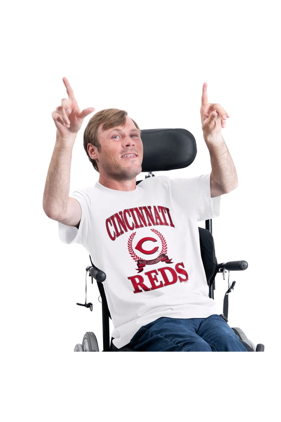 Men's G-III Sports by Carl Banks  White Cincinnati Reds Adaptive Team Laurel T-Shirt