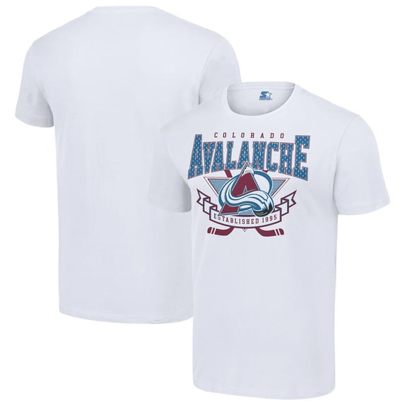 Men's Starter White Colorado Avalanche Team Logo Graphic T-Shirt