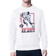 thumbnail image 1 of Men's Starter White Columbus Blue Jackets Player Grid Fleece Pullover Sweatshirt, 1 of 3