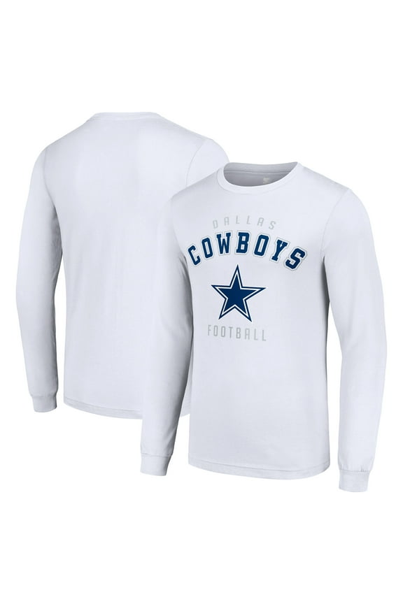 Men's Starter White Dallas Cowboys Long Sleeve T-Shirt