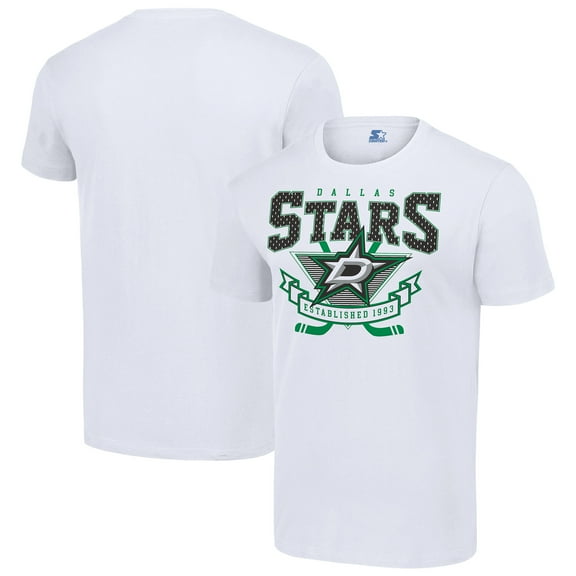 Men's Starter White Dallas Stars Team Logo Graphic T-Shirt