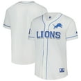 thumbnail image 1 of Men's-Starter  White Detroit Lions Relay Full-Button Baseball Jersey, 1 of 3