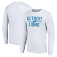 thumbnail image 1 of Men's Starter White Detroit Lions Team Mesh Print Graphic Long Sleeve T-Shirt, 1 of 3
