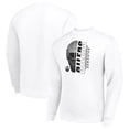 thumbnail image 1 of Men's Starter  White Edmonton Oilers Half Helmet Team Logo Pullover Sweatshirt, 1 of 3