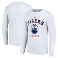 thumbnail image 1 of Men's Starter White Edmonton Oilers Logo Long Sleeve T-Shirt, 1 of 3