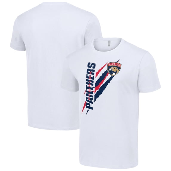 Men's Starter White Florida Panthers Color Scratch T-Shirt