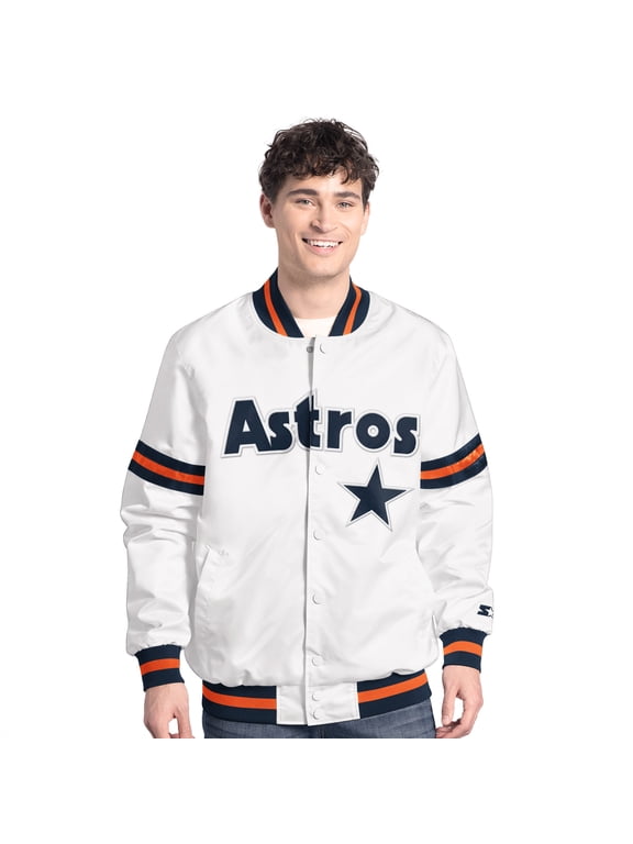 Men's-Starter White Houston Astros Cooperstown Scout Full-Snap Varsity Jacket