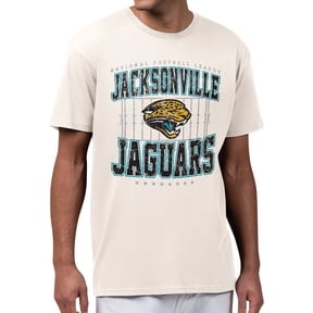 Men's Starter Cream Jacksonville Jaguars Distressed Field T-Shirt