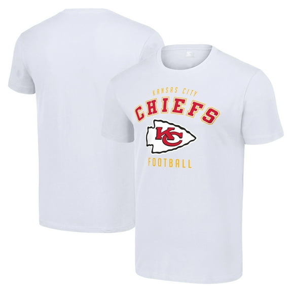 Men's Starter White Kansas City Chiefs Logo T-Shirt
