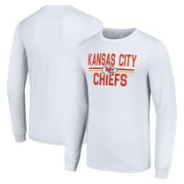 Men's Starter White Kansas City Chiefs Team Mesh Print Graphic Long Sleeve T-Shirt