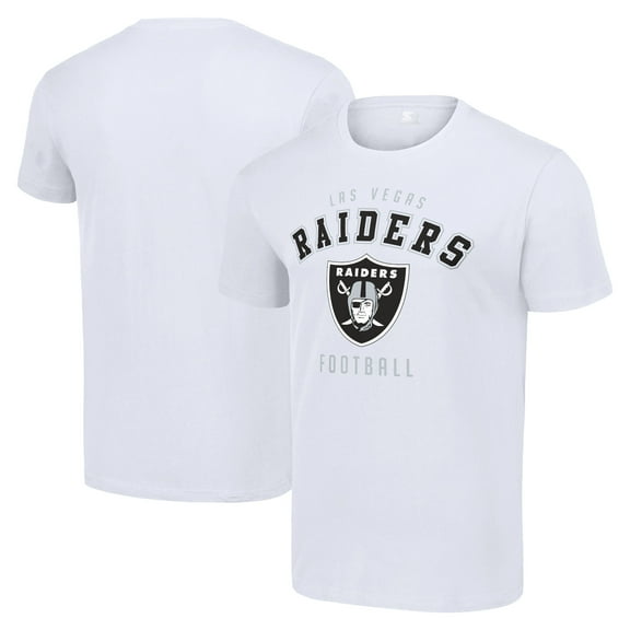 Men's Starter White Las Vegas Raiders Logo T-Shirt
