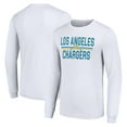 thumbnail image 1 of Men's Starter White Los Angeles Chargers Team Mesh Print Graphic Long Sleeve T-Shirt, 1 of 3