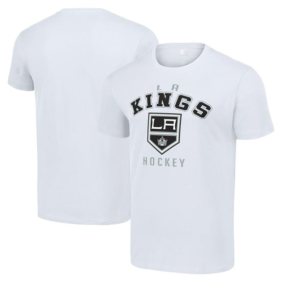 Men's Starter White Los Angeles Kings Logo T-Shirt