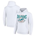 thumbnail image 1 of Men's Starter White Miami Dolphins -80s Inspired Pullover Hoodie, 1 of 3